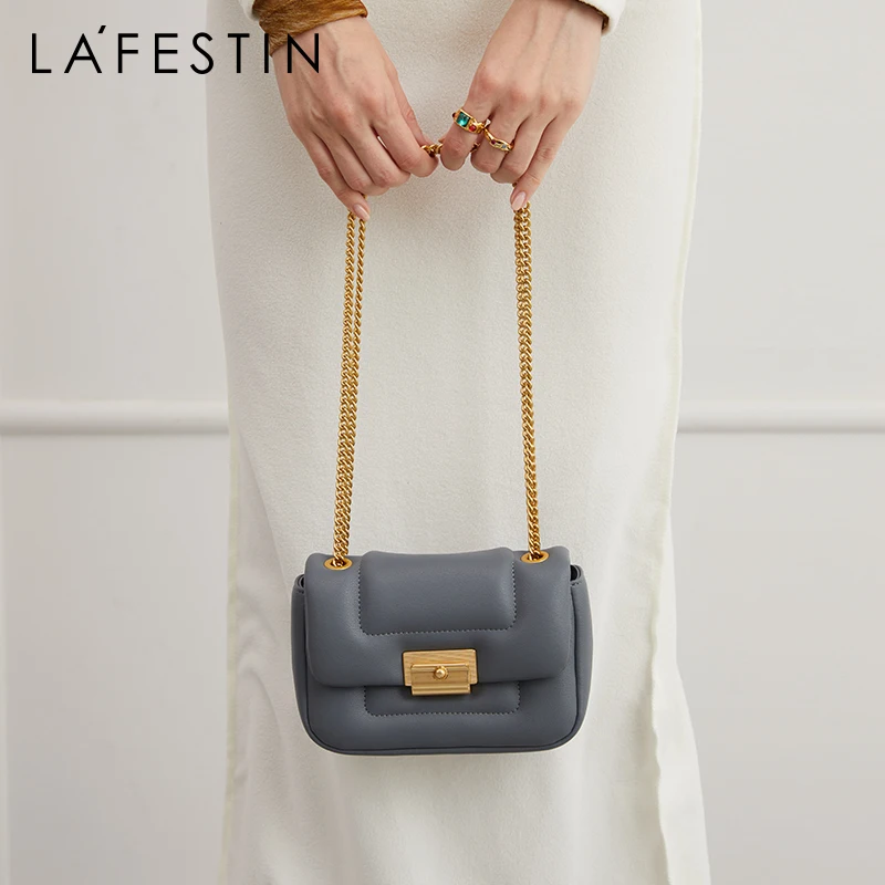 LA FESTIN oryginalna 2024 nowa kobieca torba na ramię moda luksusowa torba mała kwadratowa torba na łańcuszku torebka damska torba Crossbody