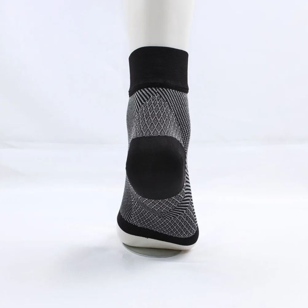 

2 Pairs Compression Foot Sleeves Plantar Fasciitis Socks Ankle Support Socks For Moisture Wicking Comfortable