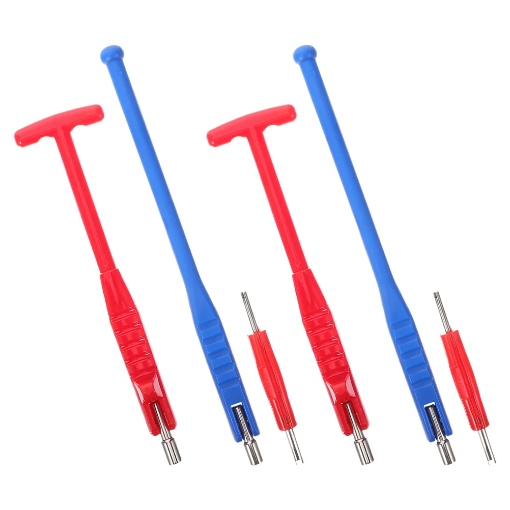 

6 Pcs Valve Core Pull Motorcycle Tire Tool Removal Stem Installer Metal Plastic