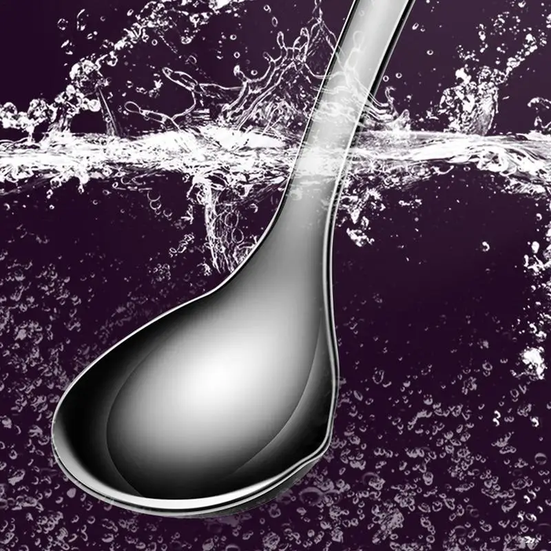 Colheres grandes de sopa de aço inoxidável Panelas de sopa Buffet Servindo Utensílios De Cozinha Duráveis