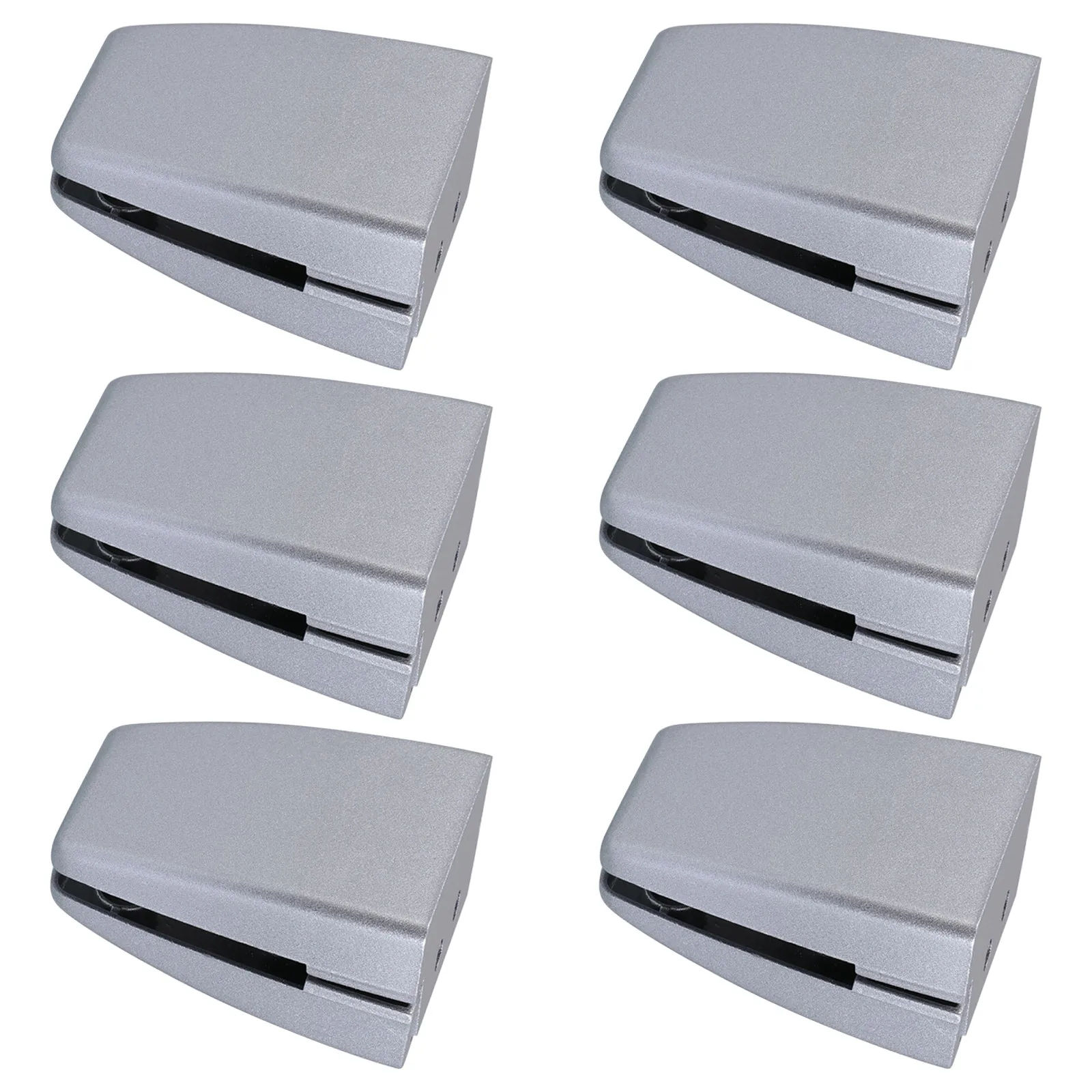 6Pcs Office Desk Glass Clamp Adjustable Bracket Flat Bottom Stable Holder for Privacy Panel Divider Baffle Screen Clip