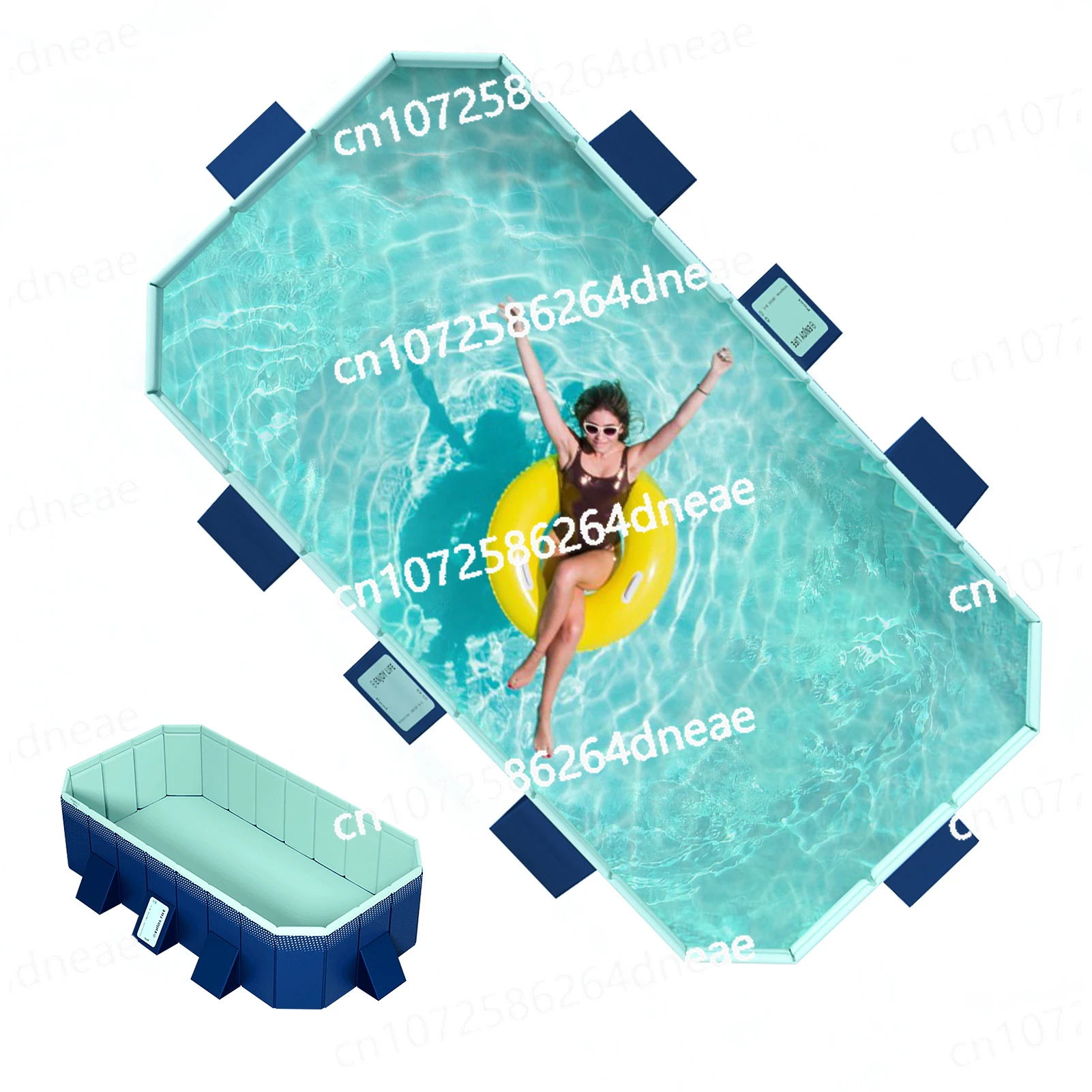 No Inflation Needed for Indoor/Outdoor Water Play & Ball Pit Foldable Kids Pool - Collapsible PVC Swimming Pool with Quick Drain