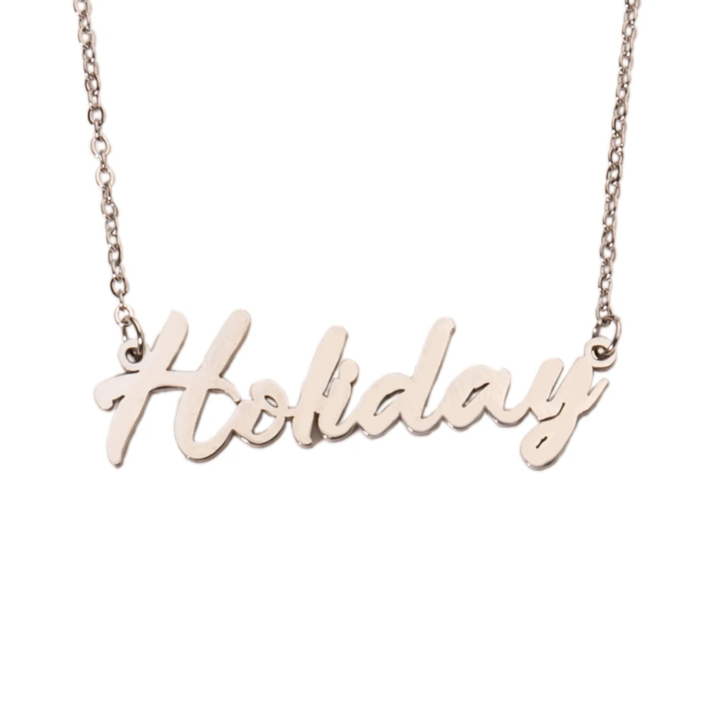 

Fashion Custom Name Necklace Stainless Steel Personalised Necklace for Women Men Custom Letter Pendant Wedding Jewelry Gift