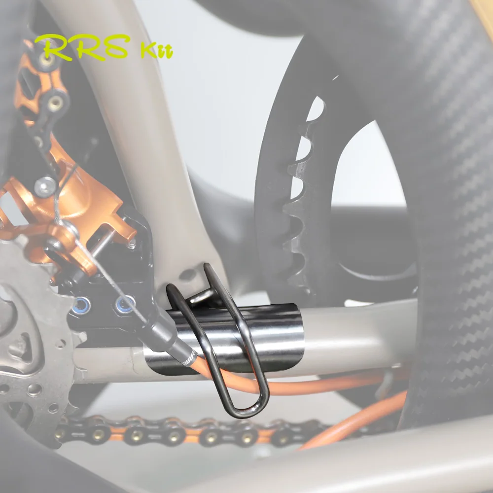 

RRSKIT For Brompton Bike Titanium Alloy E Buckle Rear Fork Titanium Protective Stickers Lightweight E buckle Protection Sticker