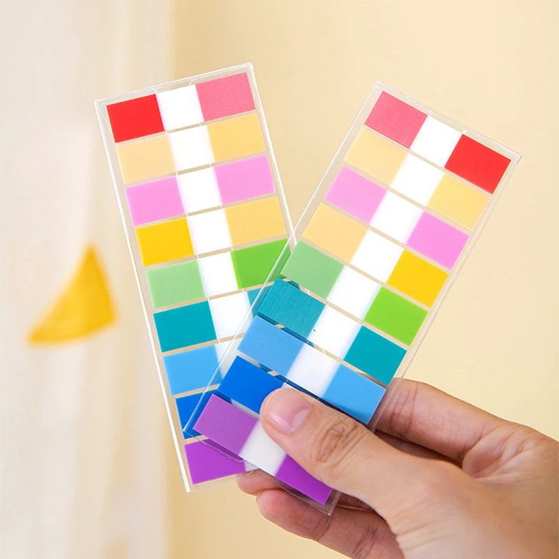 180pcs=1 Sheet Transparent Sticky Notes Page Markers Book Tabs Index Sticky Notes Bookmarks Memo Pad Notepad Stickers Stationery