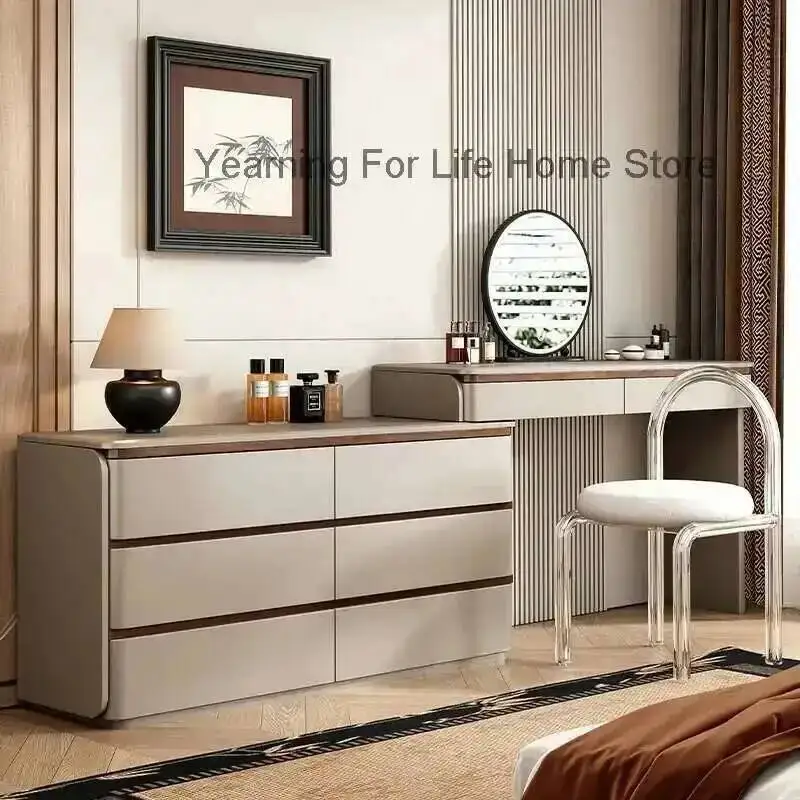 

Drawers Table Makeup Cabinet Bedroom Vanity Mirror Chair Dressing Table Nail Women Study Mesa De Maquillaje Trendy Furniture