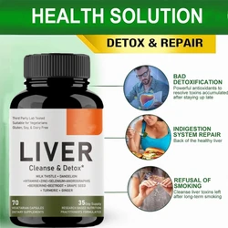 Liver Cleanse Detox & Repair Formula- Herbal Liver Support Supplement with Milk Thistle Dandelion Root Turmeric for Liver Health