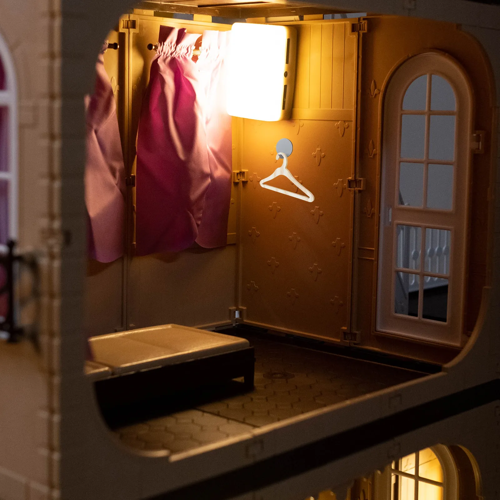 

10Pcs Wooden Hangers Small Coat Racks Mini Clothes Hangers Perfect for Miniature Clothing Storage Accessories Hanger