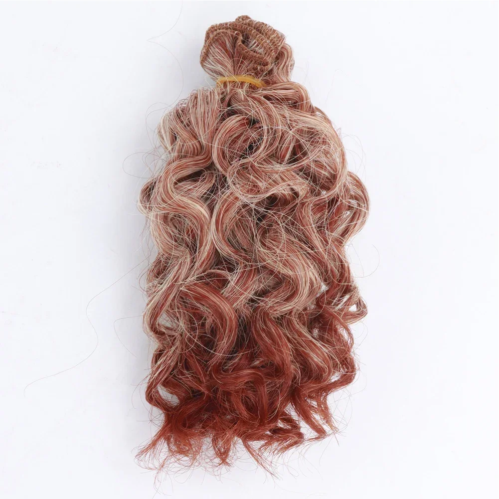 15*100 cm Pop Haar Krullend Pruiken Mode Mini Lokken Hoge Temperatuur 1/6 1/4 1/3 Schroef Periwig Speelgoed Toupet Kids Gift DIY Accessoire