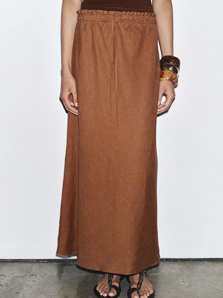 New Summer Women's Midi Skirt 2025 Seasonal Faion Ladies' Ethnic Costume Stage Performance Traditional Hanfu Sle Clothing