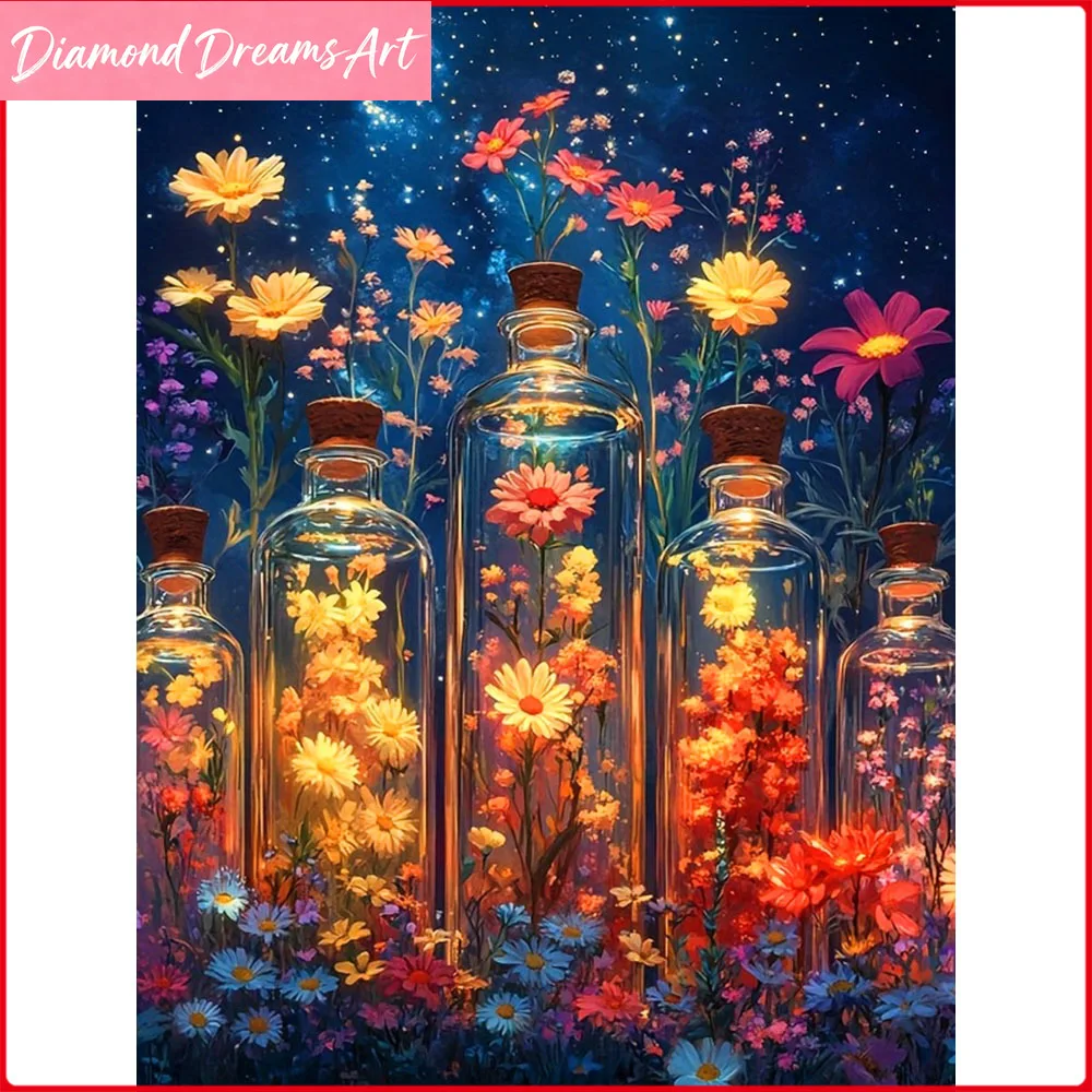 

Набор для алмазной вышивки DIY: Картина «Ваза с ромашками» из страз, без рамки