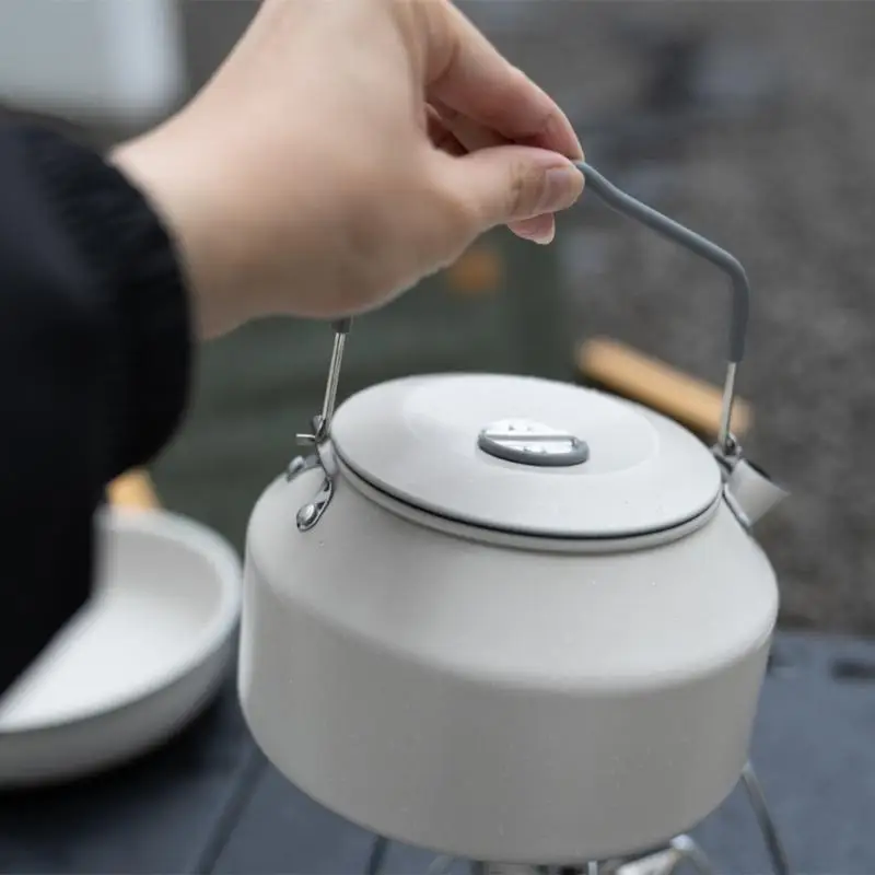 

652F Portable Camping Cooking Utensils Outdoor Cooking Tableware Pots Kettle