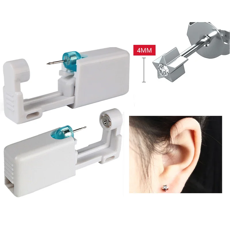 Disposable Safe Sterile Piercing Unit for Nose Studs Earring Stud Piercing Gun Piercer Tool Machine Kit Body Jewelry