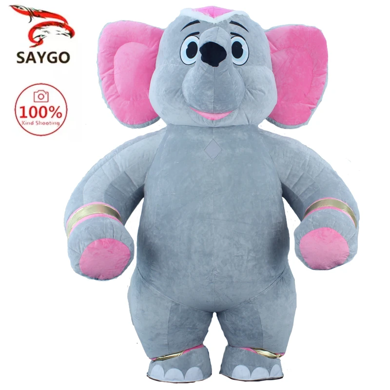 Saygo 2022 NEW Inflatable Elephant Costume Cosplay Mascot for Adult Carnival Activity Halloween Birthday Funny Celebrating Dress