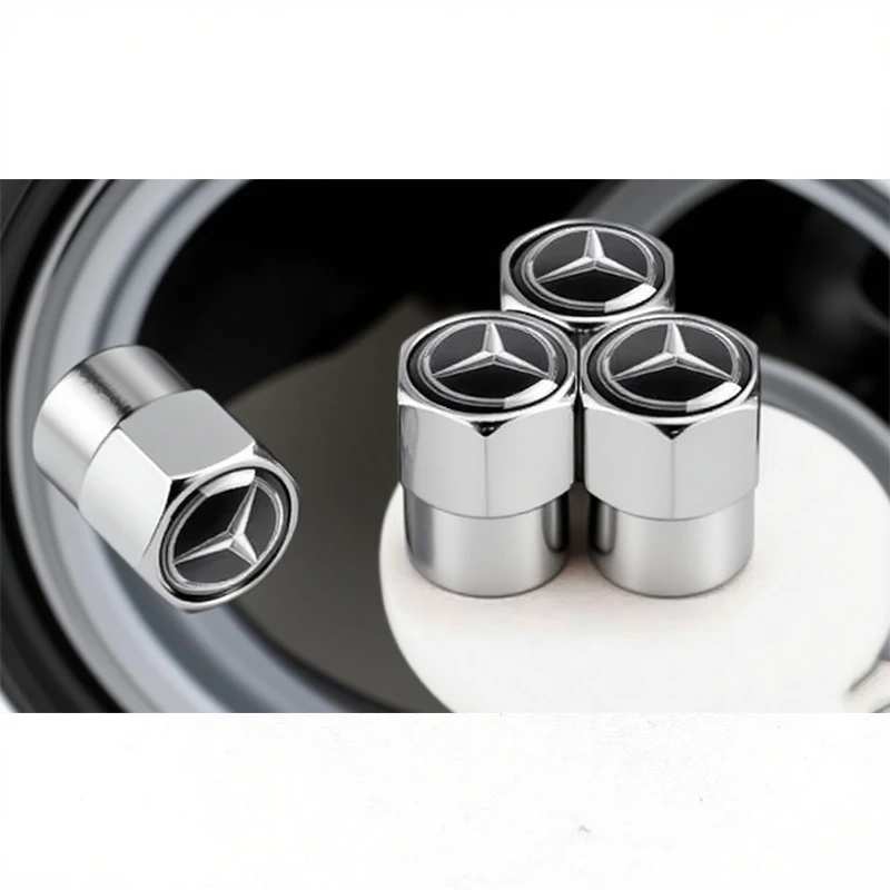 4 قطعة سيارة سبائك الألومنيوم اللون غطاء صمام لمرسيدس بنز W221 W222 W204 W205 W211 W212 W213 GLE GLC GLA الملحقات الخارجية