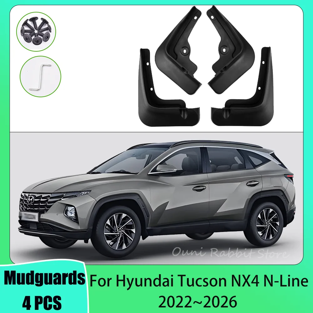 

Для Hyundai Tucson NX4 N-Line 2022 ~ 2026 2023 2024 2025 автомобильные колеса, брызговики, брызговики, защита крыльев, брызговики, аксессуары