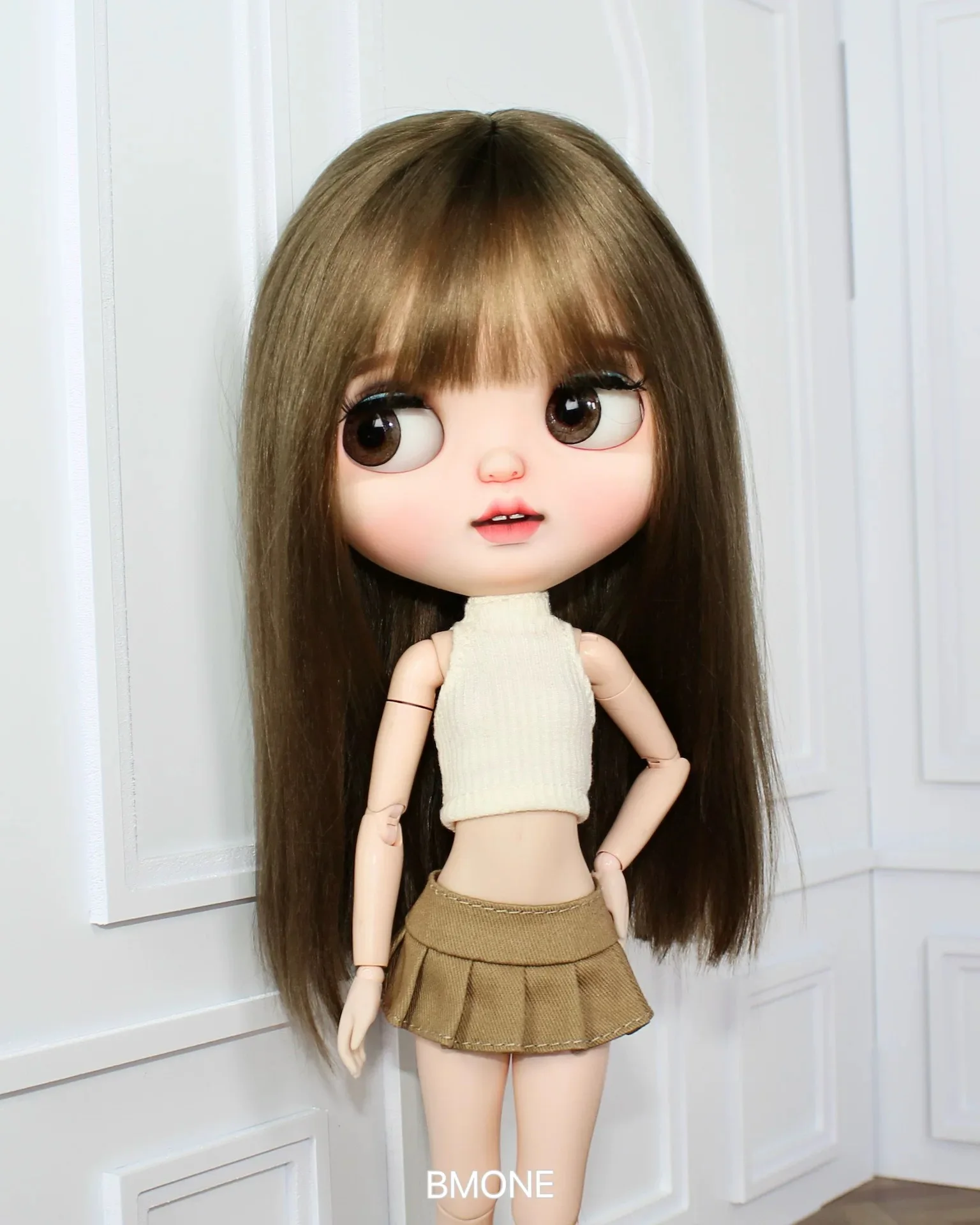 30cm bjd fr supermodelo boneca roupas moda simples gola alta malha sem mangas topo para 1/6 boneca xinyi spice girl vestir-se