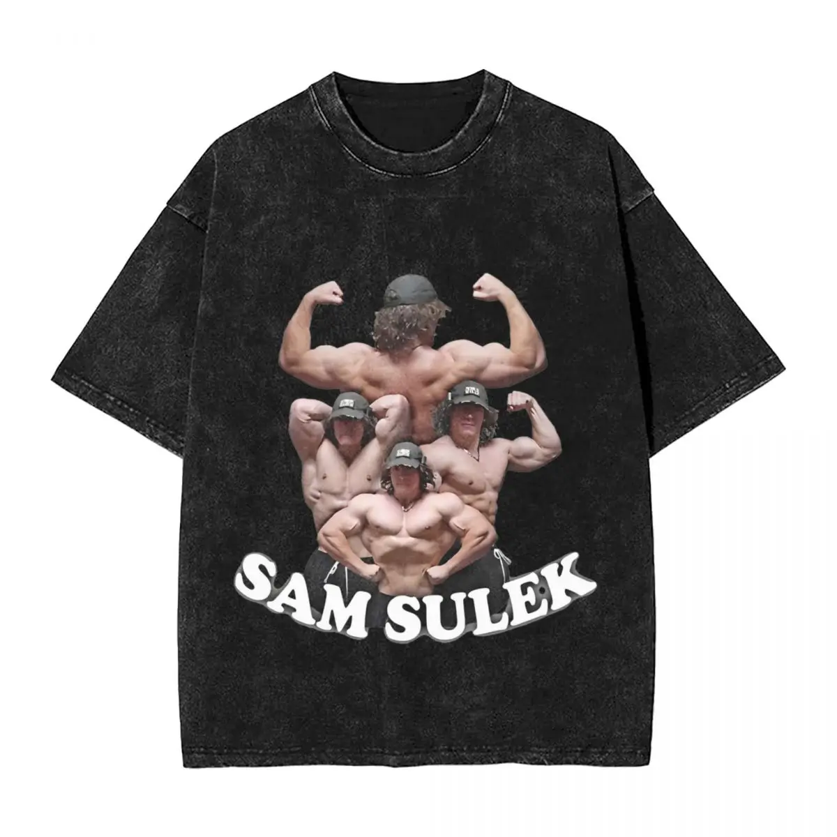 Sam Sulek Motivational Washed T Shirts Streetwear T-Shirt Tee Shirt for Men Women Short Sleeve Harajuku Graphic Printed