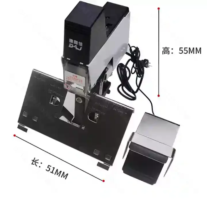Type 106 Electric Automatic Binding Machine Heavy Duty 2-50 Sheets Flat Saddle Stitch Desktop Office Booklet Stapler