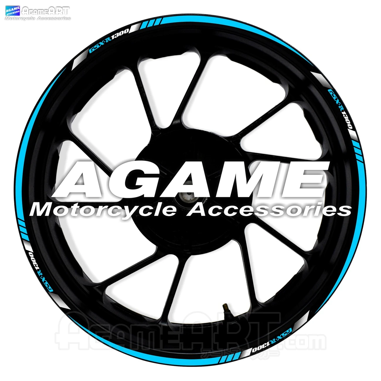 For GSX-R1300 Motorcycle Wheel Stickers Reflective 17inch Stripe Rim Inside of Hub Waterproof Decals Accessories