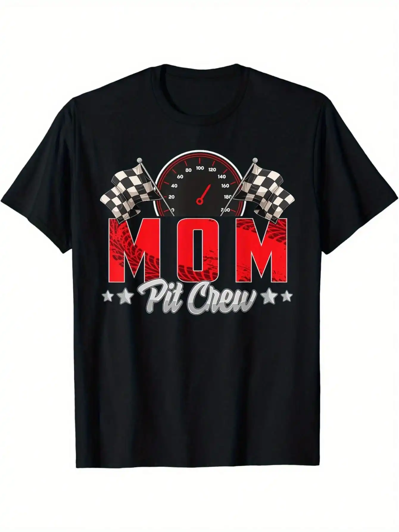 Racing Family Mom Pit Crew T-Shirt für Rennwagen-Geburtstagsfeier