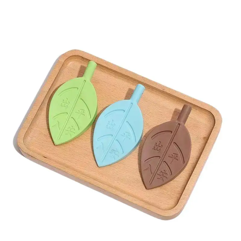#Leaf Shape Silicone Door Stop Non-Slip Shock Absorbent Door Stopper Prevent Finger Pinch for Kids Home Office