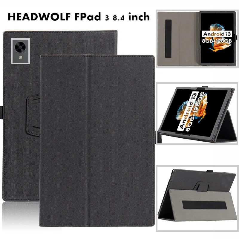 HEADWOLF FPad3 FPad 3 8.4 inch Cover Flip Foldable Leather Stand Full Body Protective Case With Hand Holder