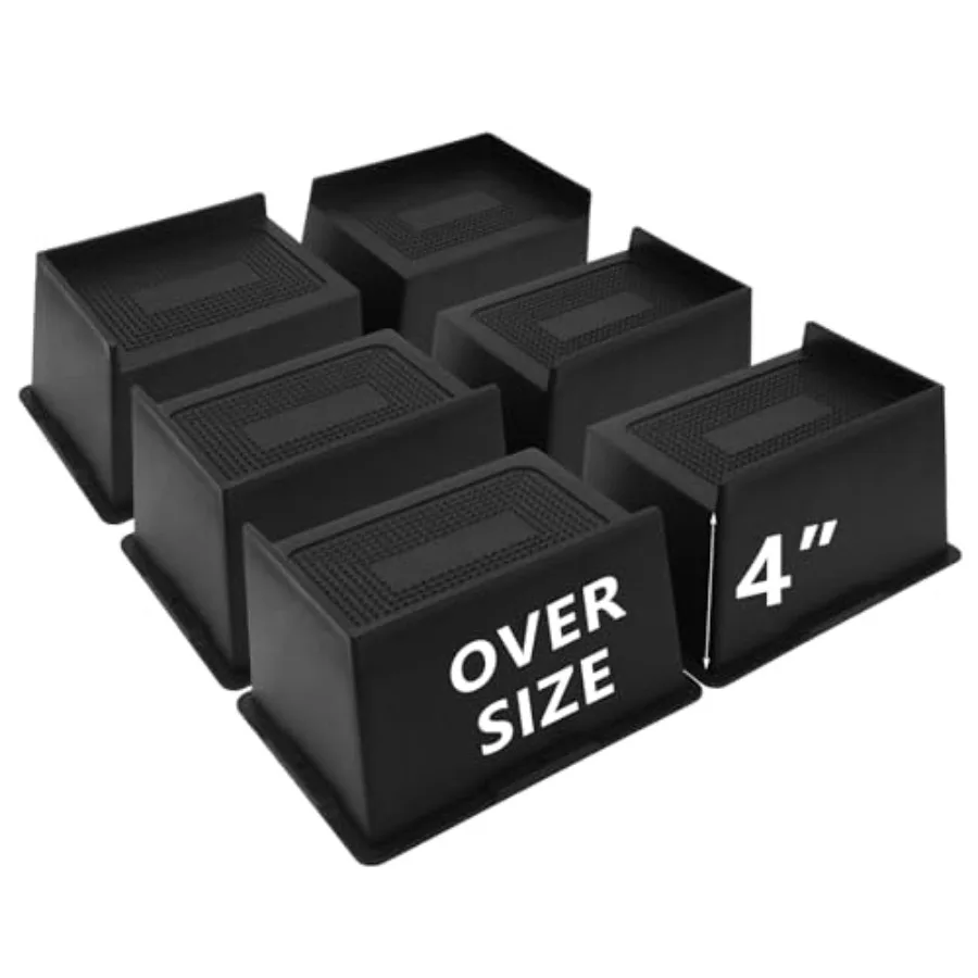 Pack Bed Risers Heavy Duty, Oversized Furniture Risers, Extra Wide Bed Lifts Risers for Table, Sofa, Dorm Twin XL, Couch, Desk,
