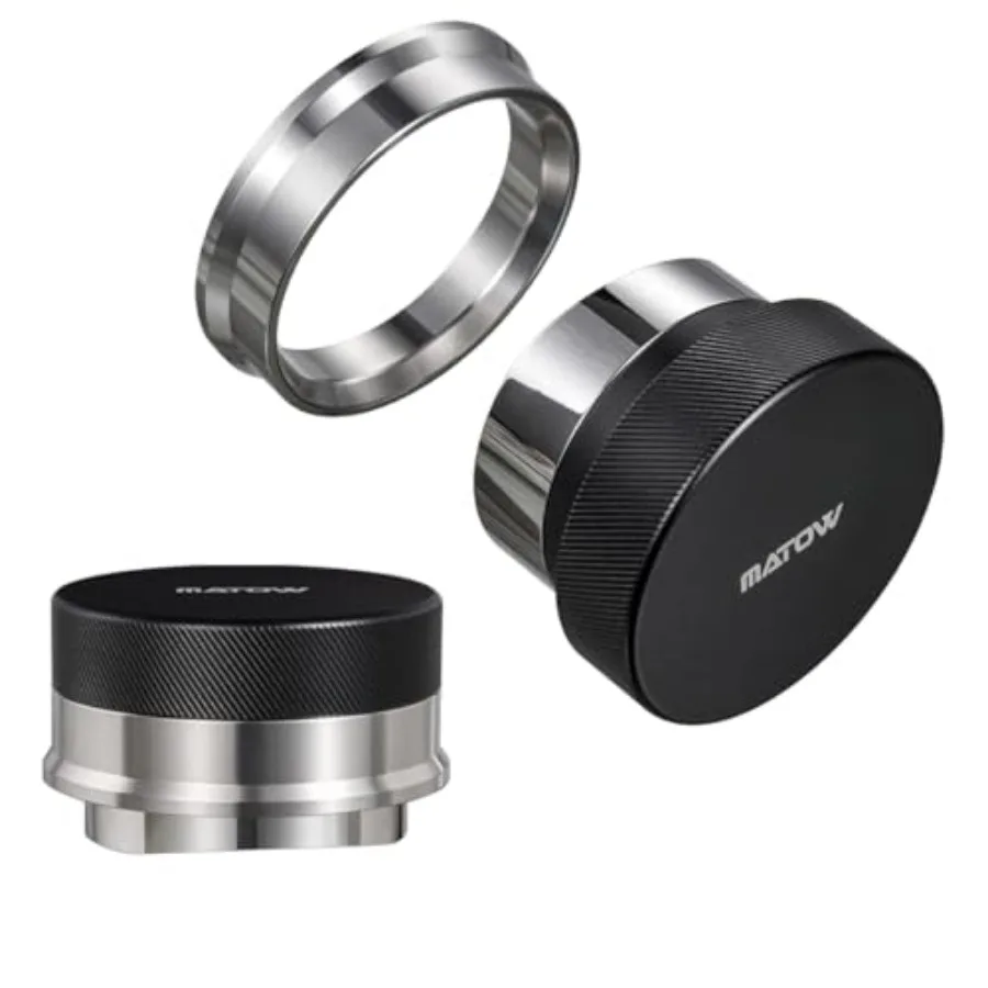 

MATOW 2 in 1 Design Gravity Distributor and Magnetic Dosing Funnel Combo 58.5mm Adaptive Espresso Distributor and Stainless Ste