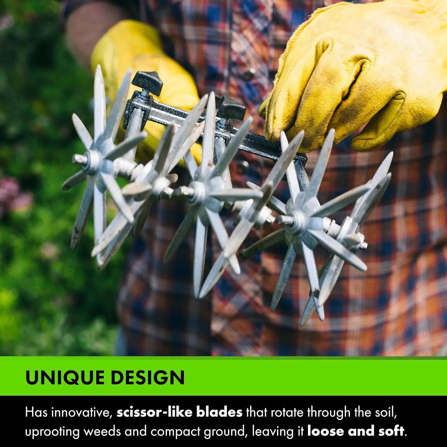 

Rotary Cultivator - Durable Garden Cultivator for Healthy Soil - Customizable Tiller to Meet Garden - Ergonomic Gardening Tool