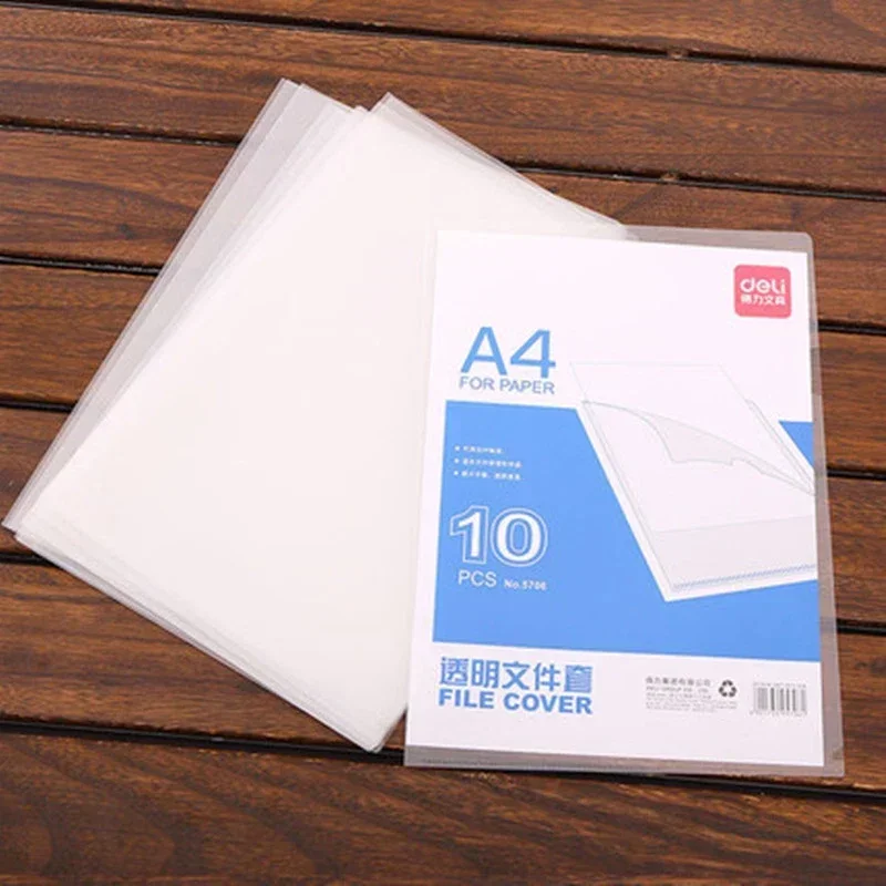 10 pz/set A4 a forma di L trasparente Fild Holder Presentazione File Cover Documenti Affari Riprendi archiviazione di file