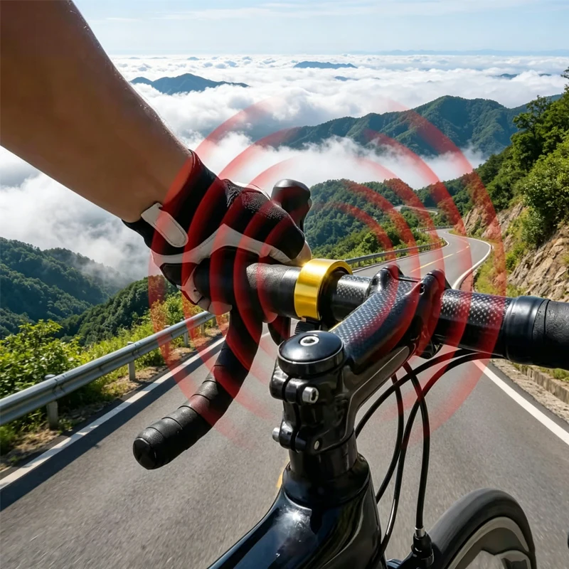 Heiß begehrte Fahrradklingel: MTB-Fahrradhorn aus Aluminiumlegierung mit Klingelton und Alarmfunktion für den Fahrradlenker – Fahrradzubehör