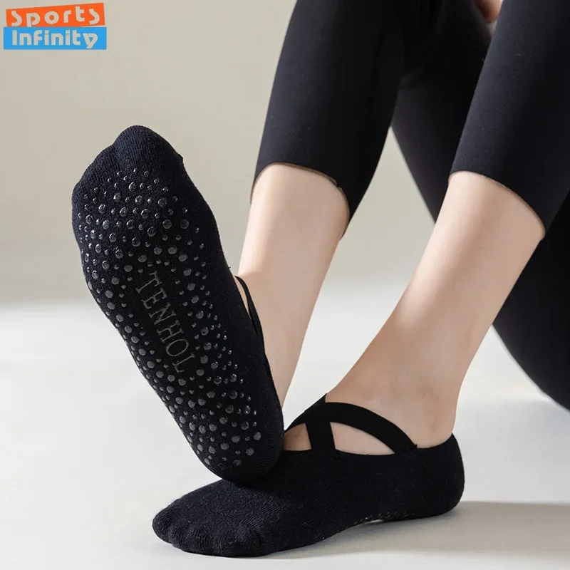 

Eur35-41 Professional Pilates Socks for Women Silicone Anti Slip Yoga Socks Indoor Floor Dance Gym Fitness Sports Socks Women