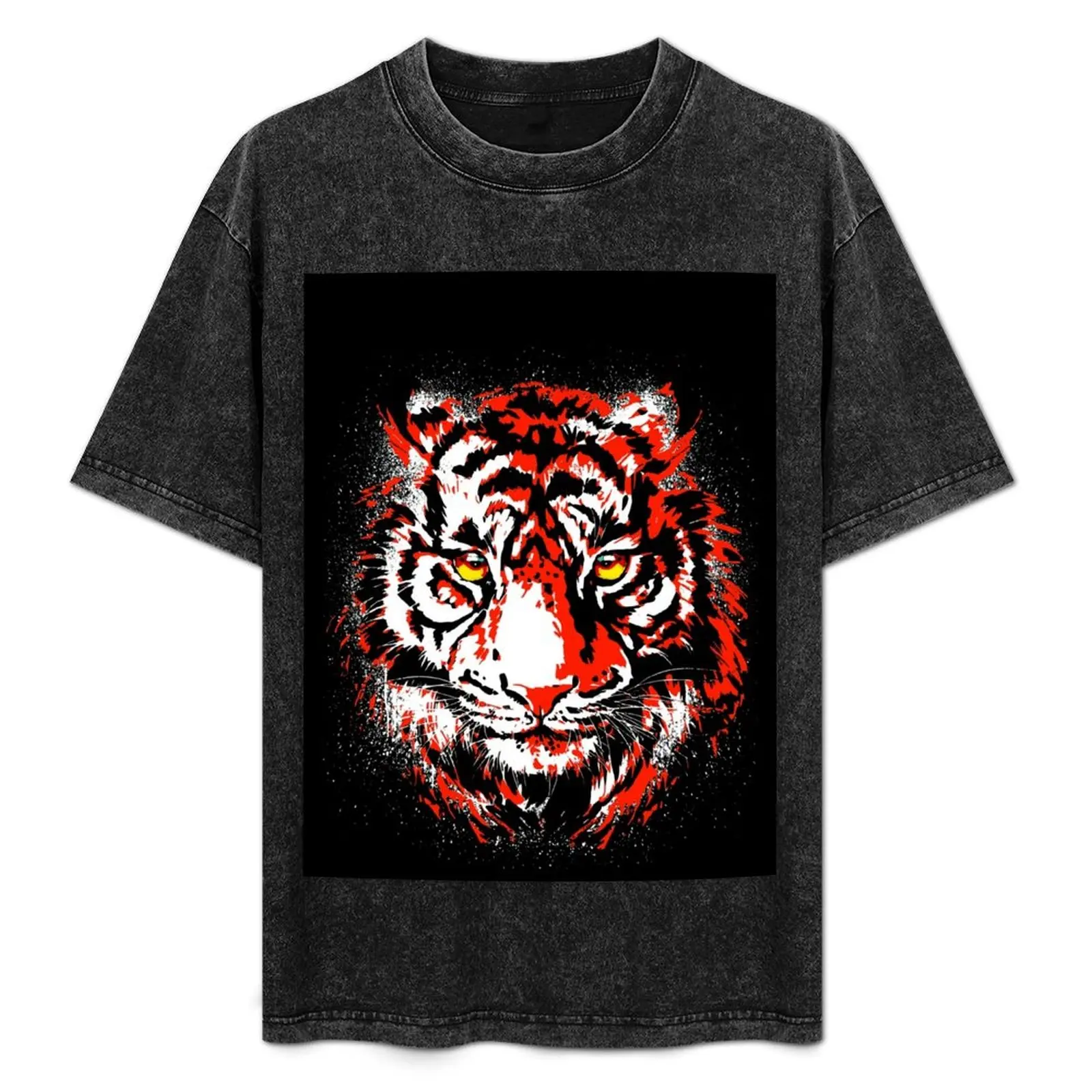 

Vintage Tiger - Retro Tiger - Red Tiger T-Shirt Sweat Resistant Workout Tee Shirt