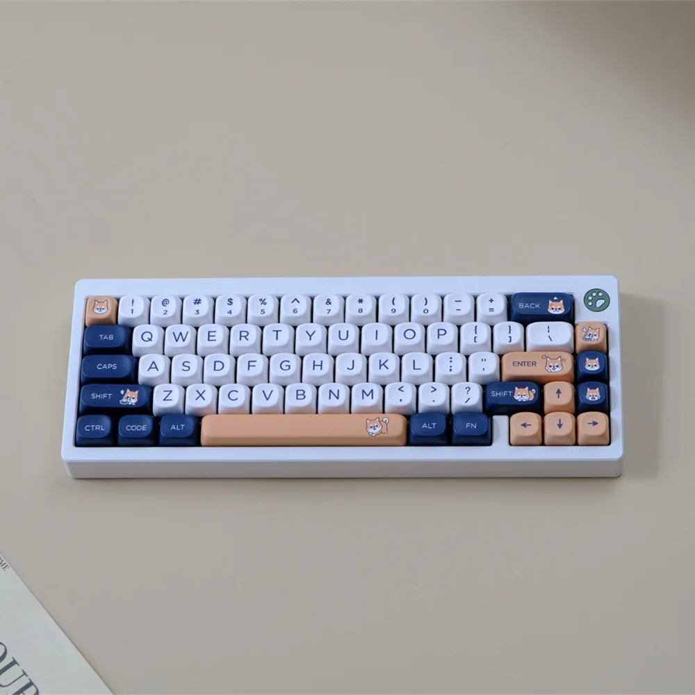 132 Keys Shiba Inu Keycaps Dye Subb PBT Keycap XOA MOA Profile Key Cap For MX Mechanical Keyboard 2.25U 2.75U