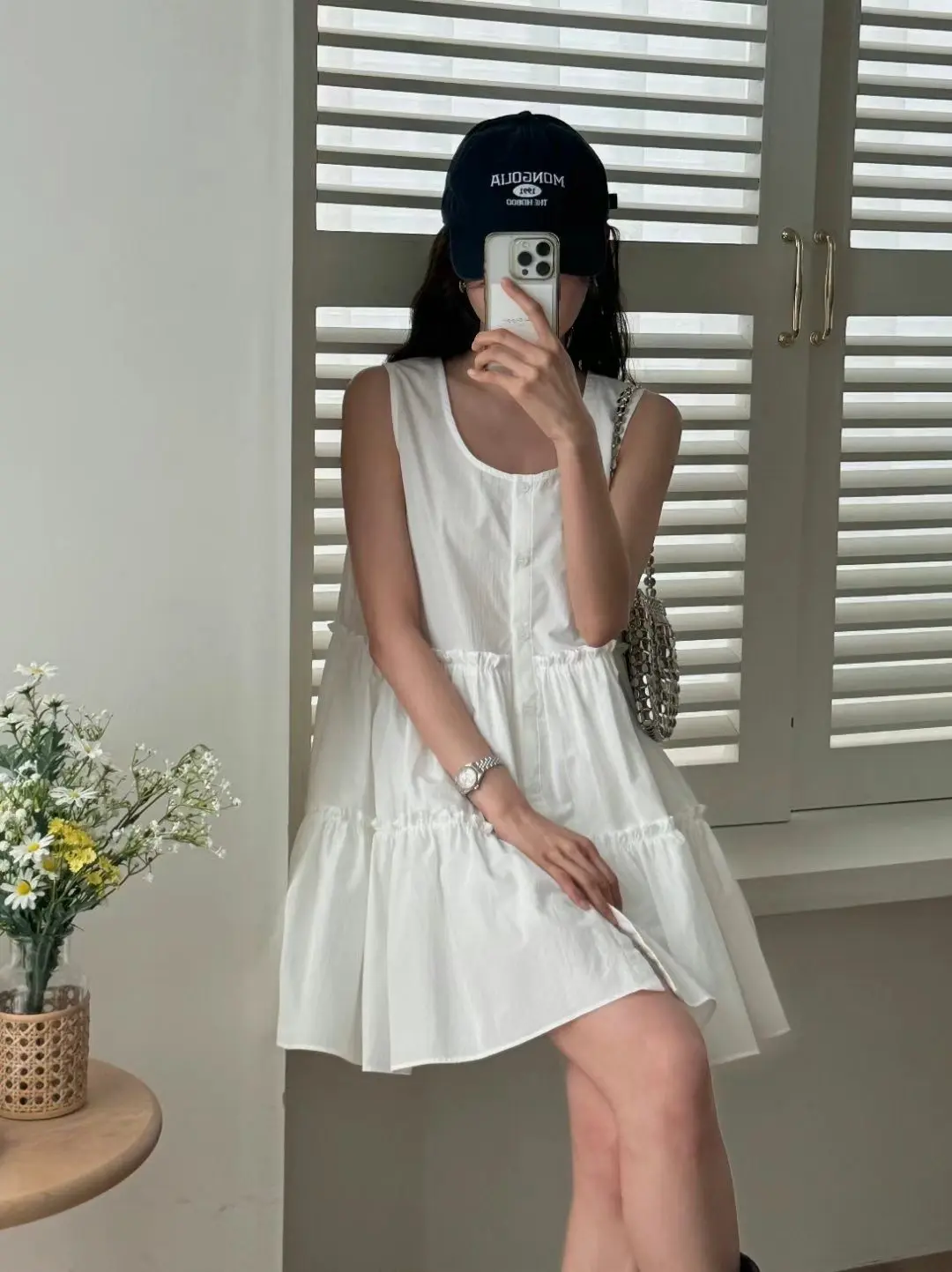 Vestido xadrez feminino fungo borda em camadas solta uma linha saia curta verão estilo retrô