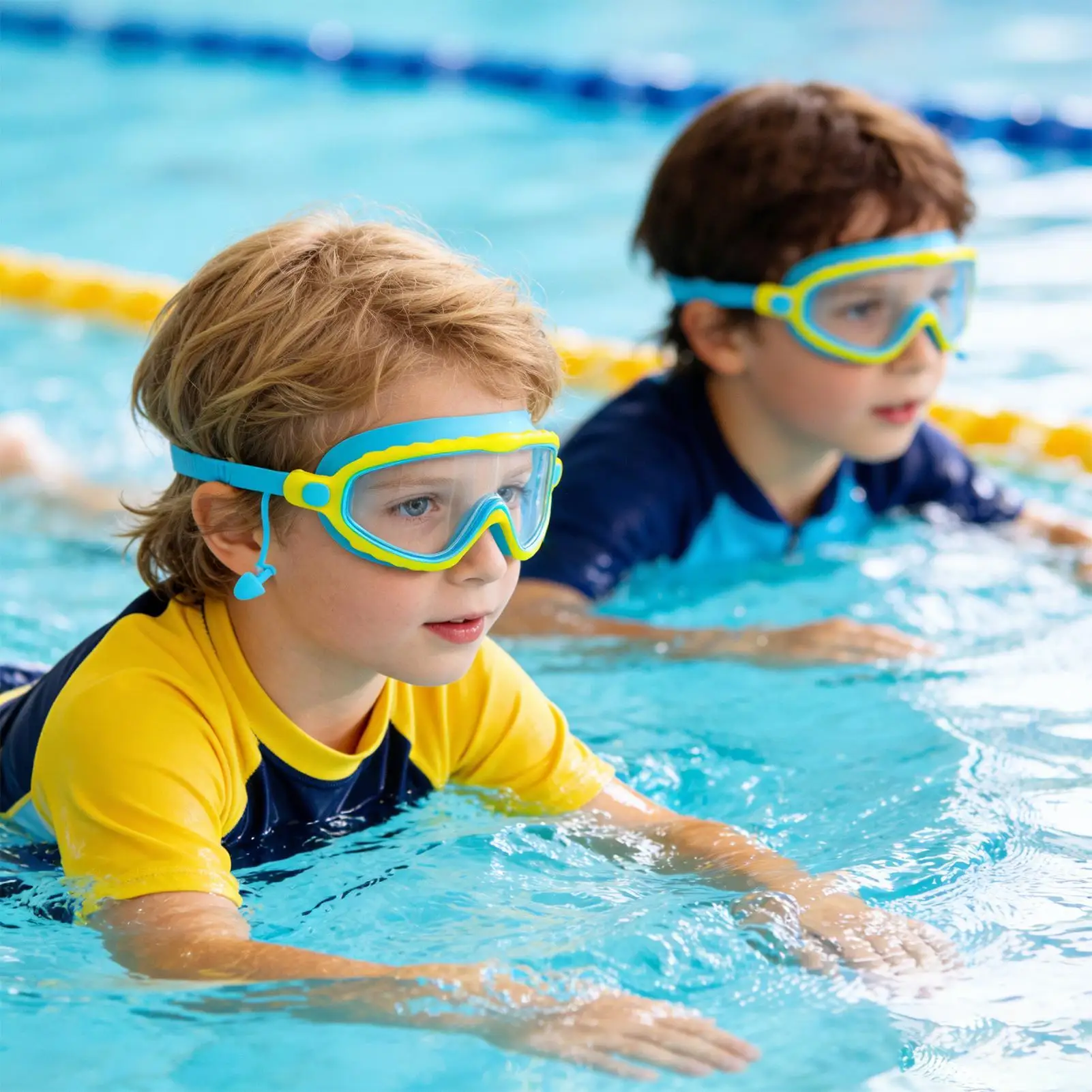 Kids Goggles For Swimming Anti-Fog UV Protection Youth Swim Glasses For Diving Holiday Surfing Pool River Vacation Summer view 2