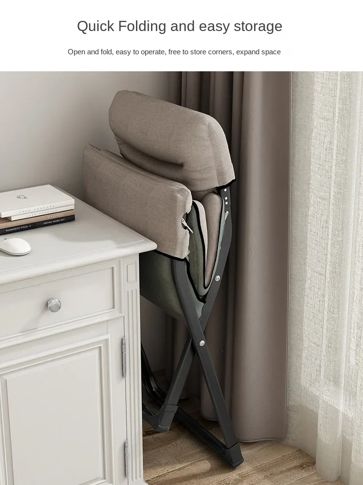 Folding recliner backrest lazy sofa computer chair student sedentary comfortable leisure chair balcony single recliner