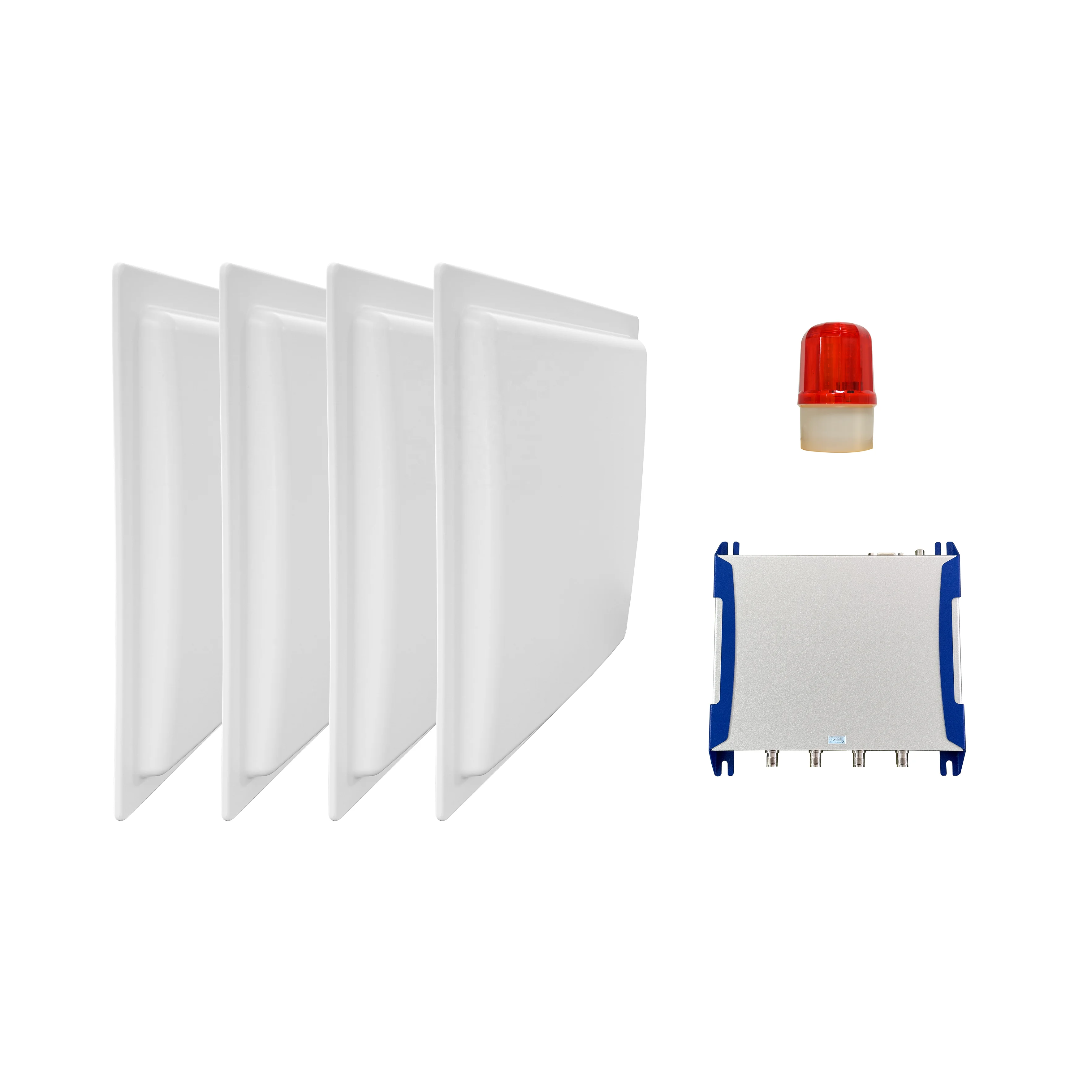 Retail anti-theft Count heads UHF 860-960 MHz EAS system ABS White Square 1 host 4 antenna 5-10m detection Range RFID System