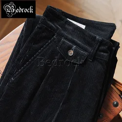 Vintage Loose Micro Tapered French Corduroy Casual Pants Adjustable Workwear Paris Button Japanese Versatile Cargo Pants