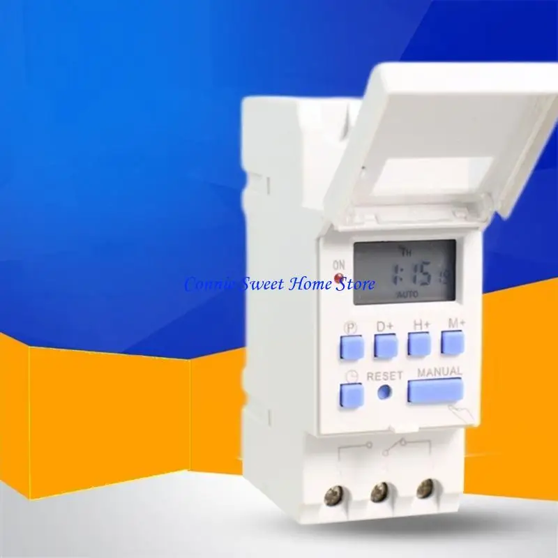 

LXAF THC15A Daily/Weekly Programmable Digital Timer Switch DC48V/12V/24V/110V/220V LCD Din Mount Time Switch
