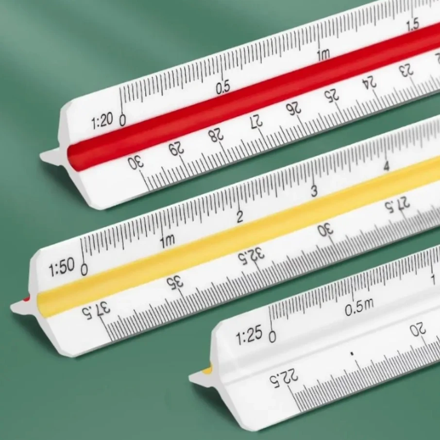 30cm Triangular Scale Ruler Stationery Drawing Measuring Architect Ruler Technical Drawing Ruler School