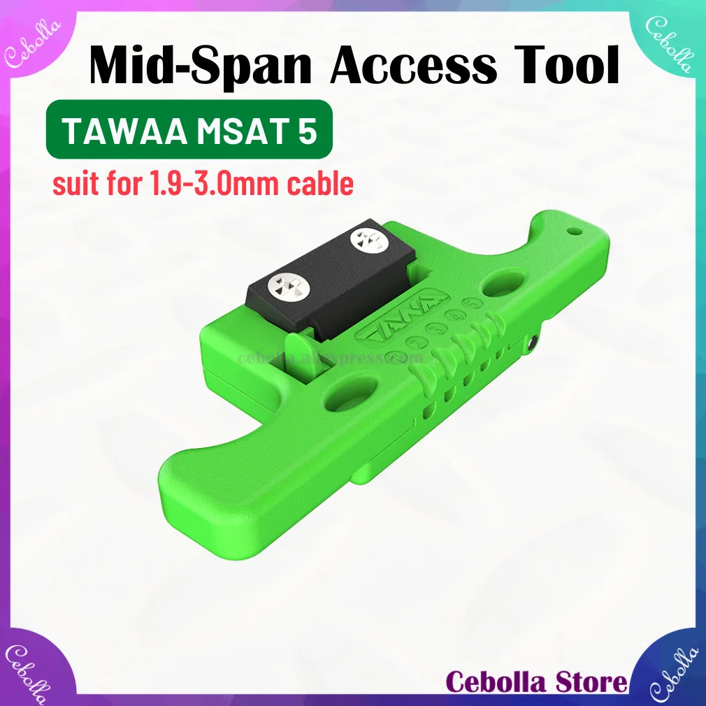 Mid-Span MSAT 5 Replaceable blade Access Tool suit for 1.9-3.0mm cable is designed to open fiber jackets and loose buffer tubes