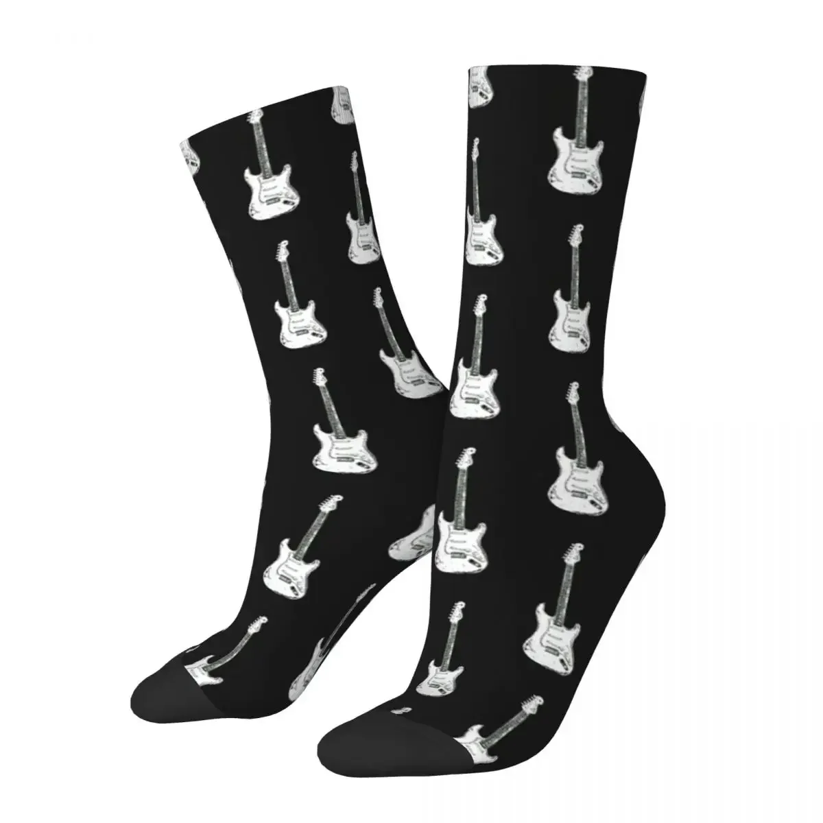 Guitar Design Socks Harajuku Super Soft Stockings All Season Long Socks Accessories for Unisex Gifts