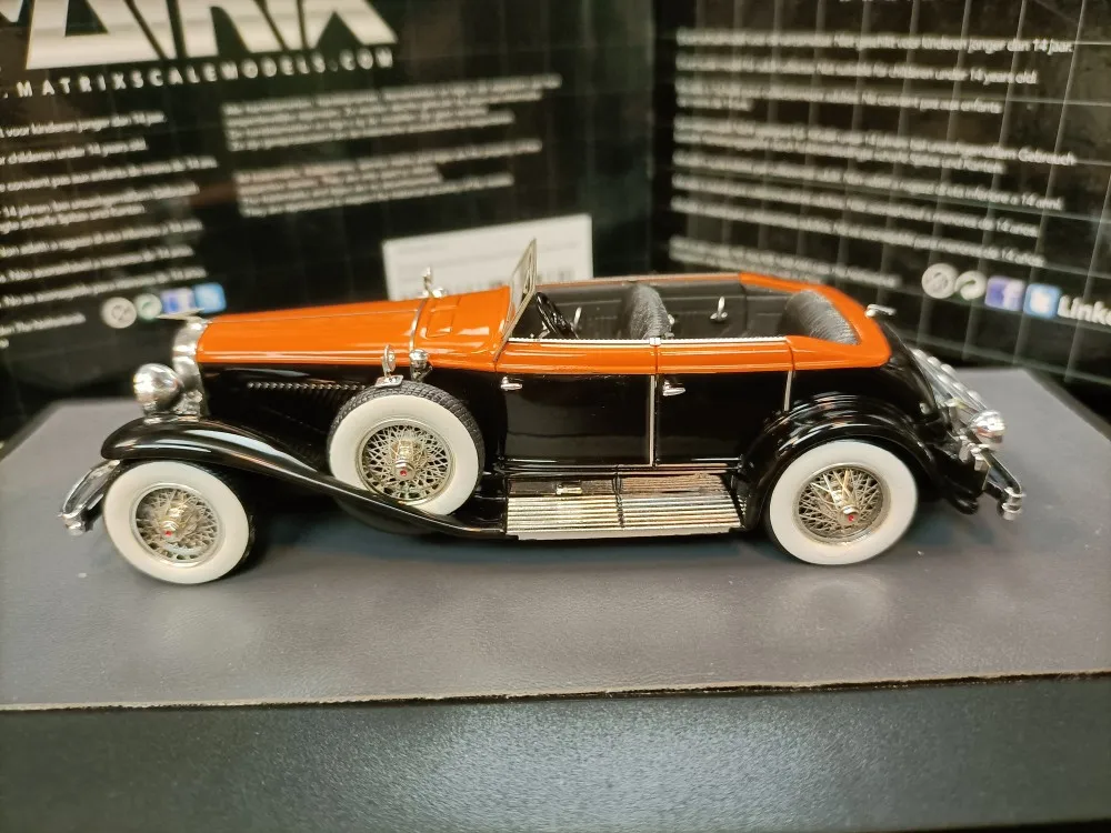 Matrix 1:43 Duesenberg J Riviera 1934 Vintage Car Simulation Limited Edition Resin Metal Static Car Model Toy Gift