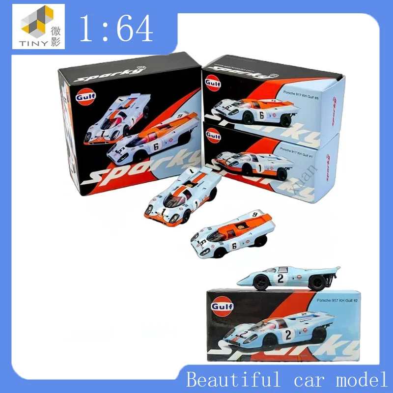 

SPARKY Tiny 1:64 Porsche 917 Le Mans GUFF Bay Oil Alloy Collection Car Model Collection