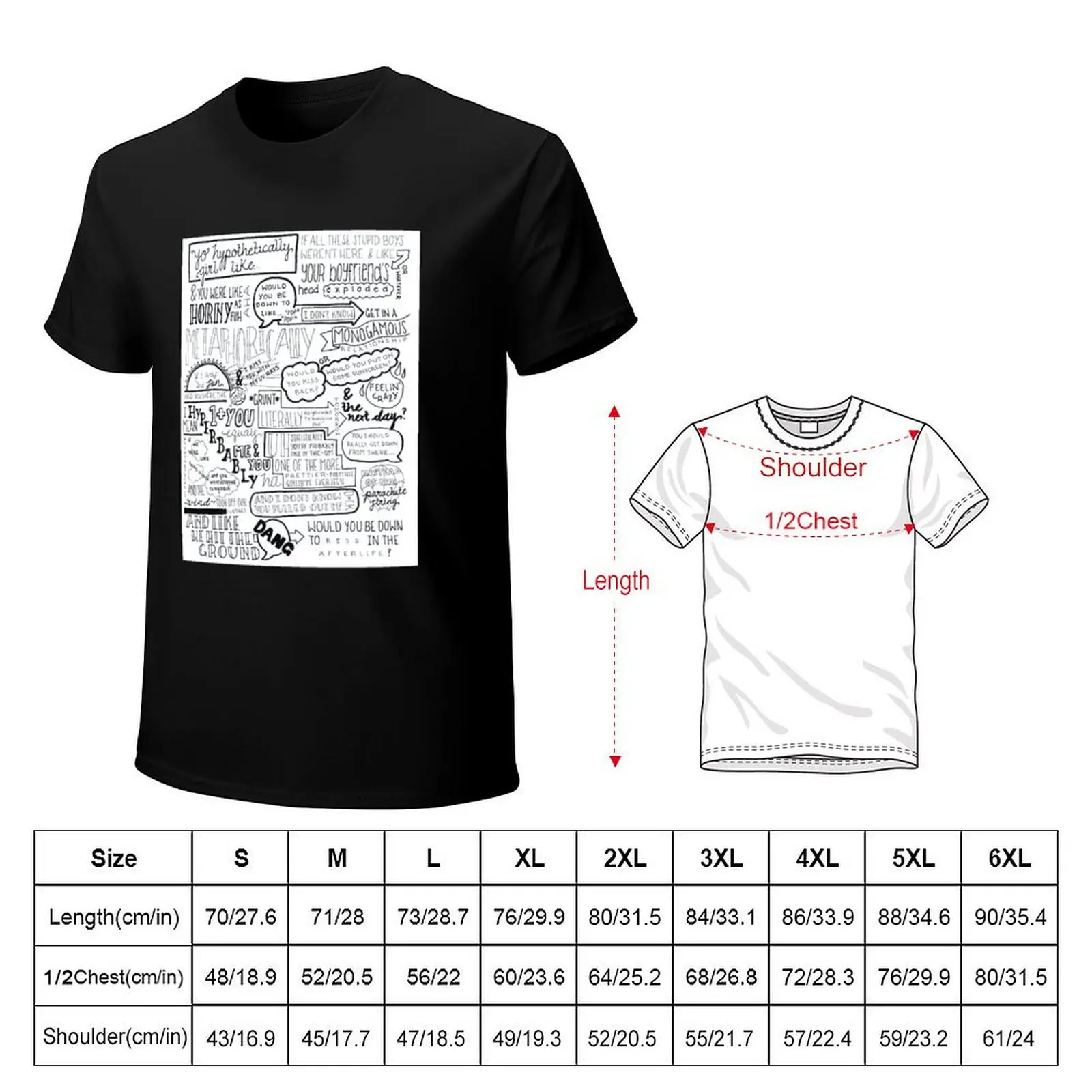 Cherdleys Pick Up Line Poster T-Shirt Big and Tall Basic Tee Shirt