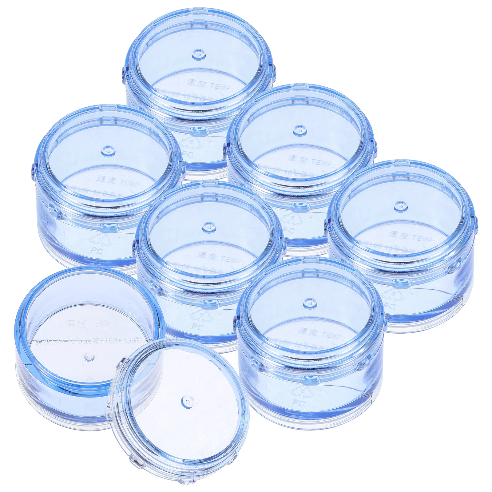 1 Set Portable Cylindrical Medicine Plastic 7 Grids Combination Storage Organizer Container (Size S Blue)