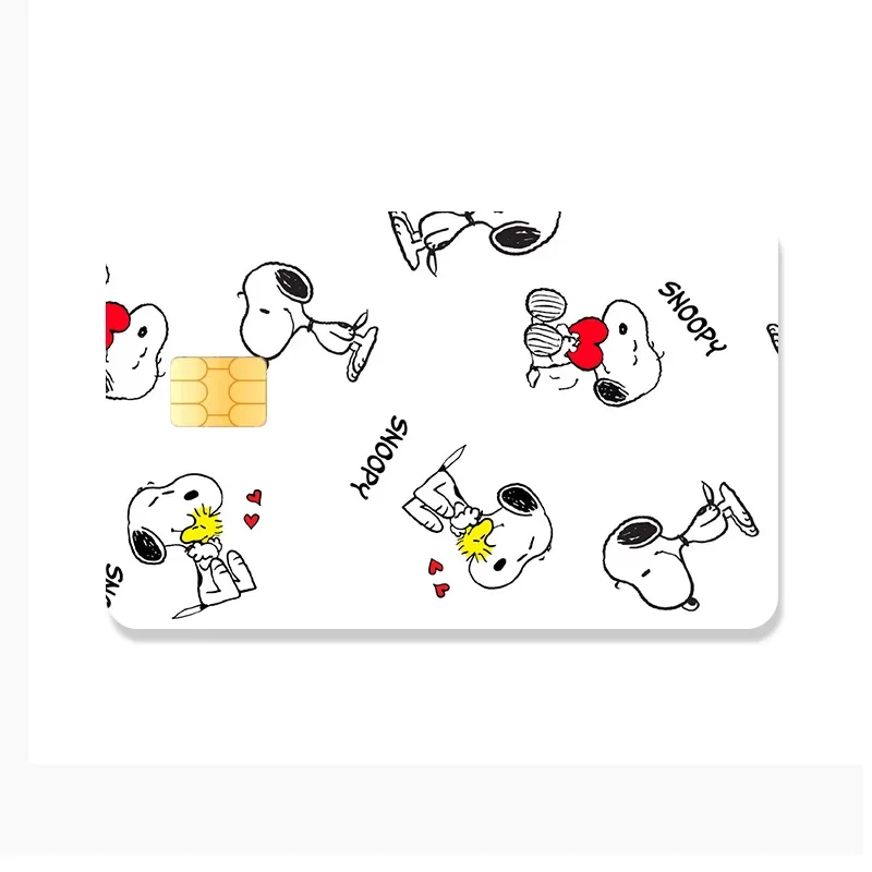 Kawaii Snoopy and his friends Baby Pvc Snoopy Stitch Waterproof Anime Film Tape Skin for Credit Card Debit Card Sticker Decal Gi