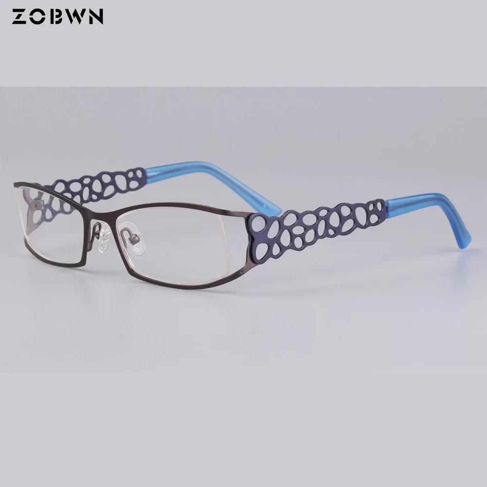 

Wholesale oculos de grau femininos hollow out Geometric pattern lentes opticos para mujer glasses women lady students gafas 안경테